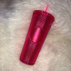Starbucks Holiday 2019 FuchsiaOrange Cold Cup 24oz